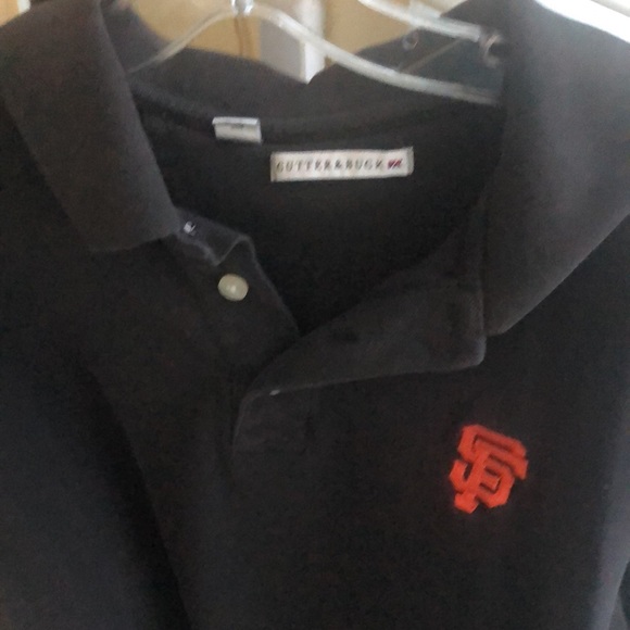 SF Giants Cutter and Buck 100% cotton black polo size M - Picture 7 of 7
